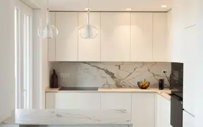 Cucina effetto marmo su misura